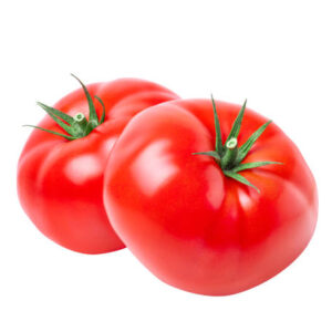 tomato vegetables isolated on white background. two whole fresh tomatoes.